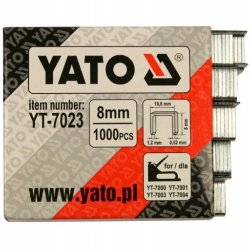 ZOŠÍVAČKY DO ZOŠÍVAČKY BERIEČ 8X10,6MM 1000KS. YATO