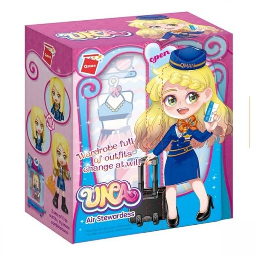 MINIFIGUROVÉ BLOKY QMAN UNA ŠATNÍK S OBLEČENÍM