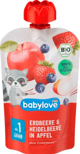 Babylove BIO Mousse z jahôd, čučoriedok a jabĺk