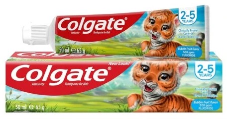COLGATE JUNIOR zubná pasta pre deti 2-5 rokov Bubble Fruit 50 ml