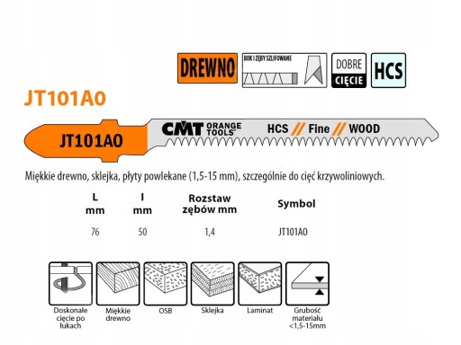 LIST DO SKLADAČKY CMT JT101A0 DREVENÁ DOSKA