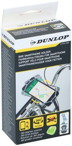 Držiak telefónu na bicykel DUNLOP - sivý
