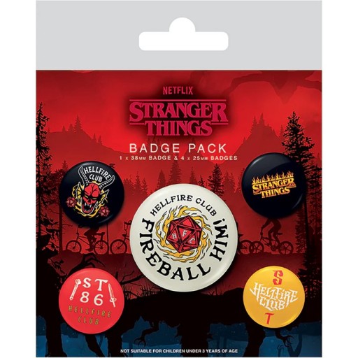 Stranger Things 4 odznaky Hellfire Club 5 ks