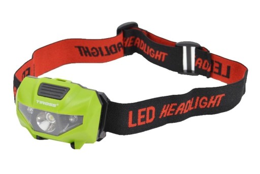 LED čelovka: 1W+2 ČERVENÁ TS-1861