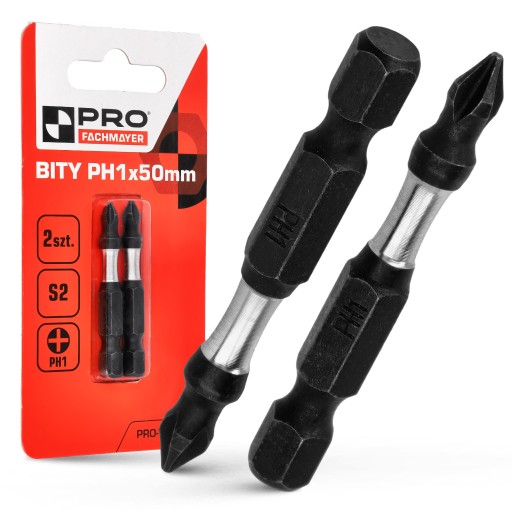 Nárazový bit Nárazové bity PH1 50mm | Nárazový bit pre skrutkovač 2 ks.