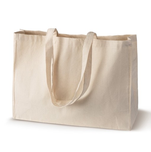 Bavlnená NÁKUPNÁ TAŠKA 45x12x35cm ECRU 280g ECO Veľkokapacitná univerzálna