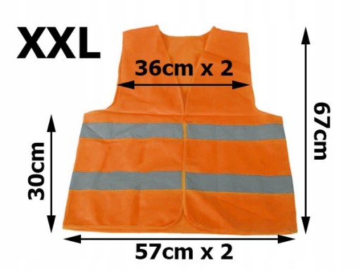Výstražná reflexná vesta oranžová XXL
