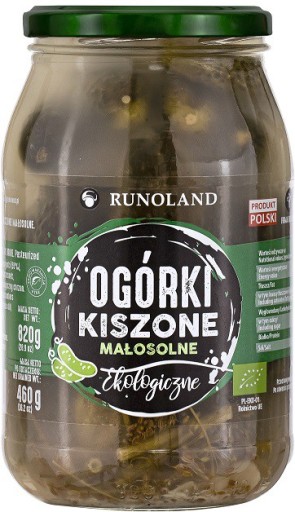 BIO NAKLADANÉ UHORKY 820 g RUNOLAND