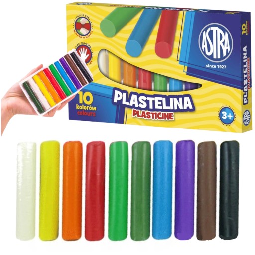 Školská plastelína, 10 farieb, okrúhla ASTRA