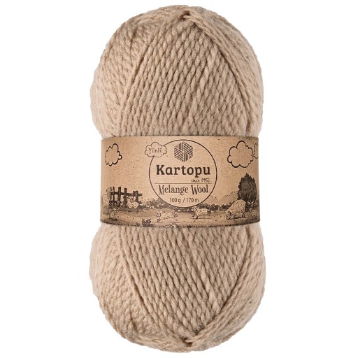 Kartopu | Melanžová vlna | K0880 | svetlý nugát