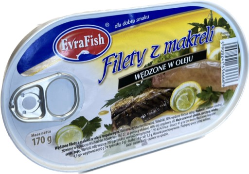 MAKERELOVÉ FILETKY ÚDENÉ V OLEJI 170 G EVRAFISH
