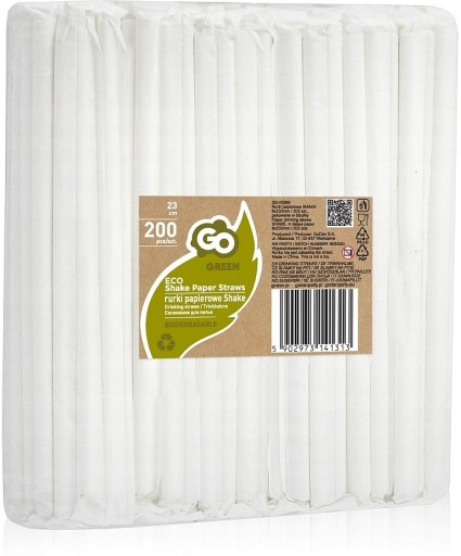 SHAKE hrubé papierové slamky v ECO obale 200 ks.