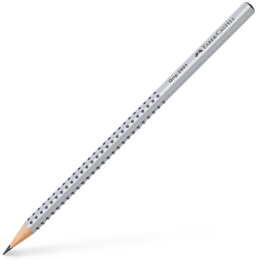 FABER-CASTELL Trojuholníková školská grafitová ceruzka Grip 2001 B SILVER