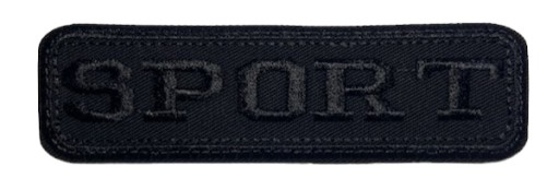 TERMO APLIKÁCIA NÁŠIVKA - SPORT BLACK 3x11