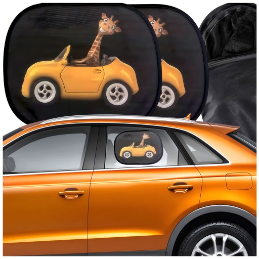 2X SLNEČNÁ CLONA DO AUTO PRE DETI OKIENKO DO AUTO UV ŽIRAFA