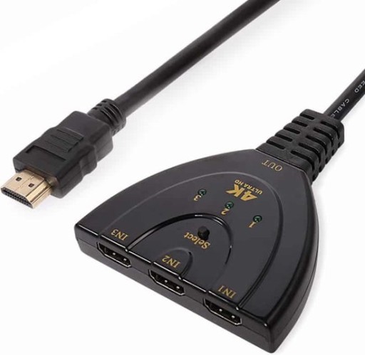 SWITCH 3-v-1 HDMI Splitter 3D 4K 2K HDCP Wwa