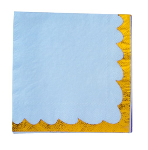 Papierové obrúsky BLUE GOLD narodeninové 10 ks párty 33X33 cm svadobné