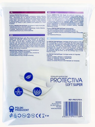 Hygienické vložky 60x90 cm Protectiva Soft Super Postpartum For Bed x5