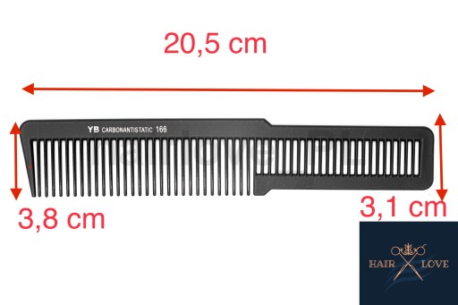 Antistatický uhlíkový hrebeň Toni & Guy 166