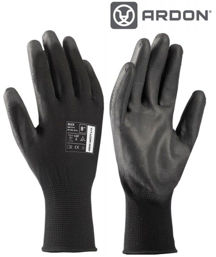 Bezšvové pracovné rukavice Ardon Buck Black 10-XL