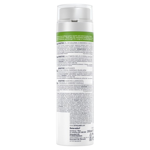 NIVEA MEN SENSITIVE 3-dňový gél na holenie na fúzy pre mužov 200 ml