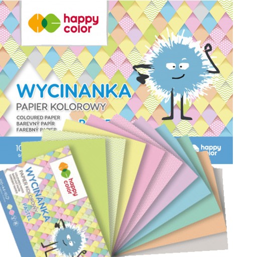 HAPPY FAREBNÝ BLOK PASTELOVÝ VÝREZ A4 10 LISTOV.