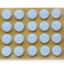 PLSTENÉ PODLOŽKY na stoličky, nábytok, stoly, BIELA, samolepiaca fi 15mm plsť