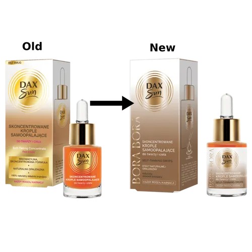 DAX SUN BORA BORA samoopaľovacie kvapky na tvár a telo, 15 ml
