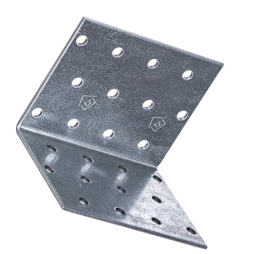 Oceľová uhlová konštrukčná spojka, pozinkovaná, 60x60x80 mm, pevná ANGLE BAR