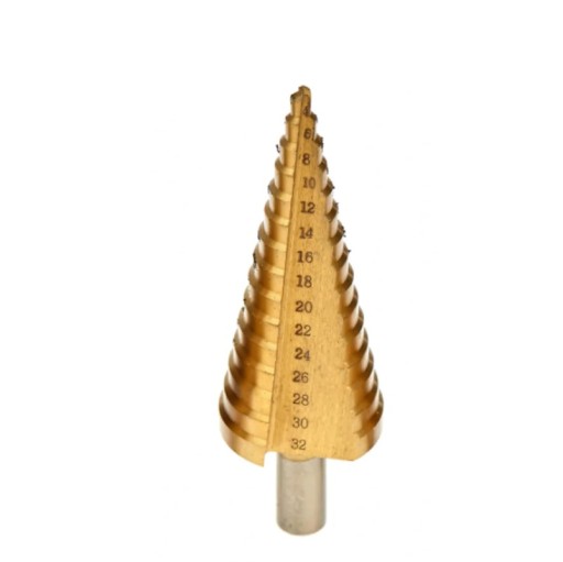 Stupňový kužeľový vrták na kov 4-32 mm titán