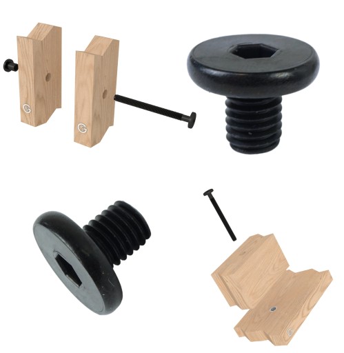 10x skrutka M8 x 10 mm plochá imbusová hlava, nábytková skrutka, metrická čierna