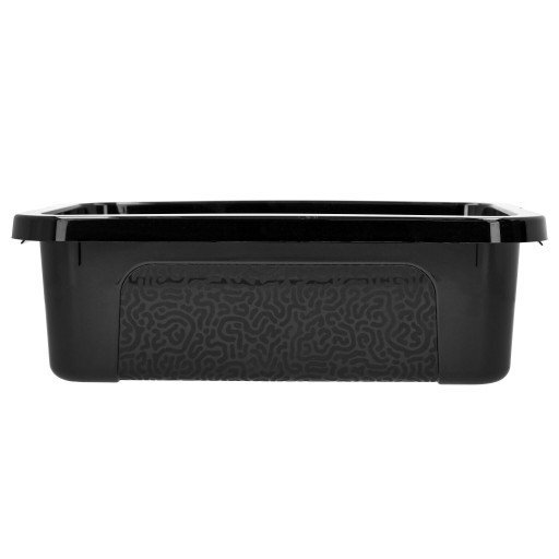 Plastový box na organizáciu nádob s krytom, 4,5l, lesklý čierny box