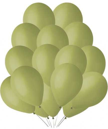 PASTELOVÉ Balóny Boho Green Olive 12 palcov 25 ks.