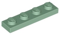 Lego New Sand Green Plate 1 x 4 3710