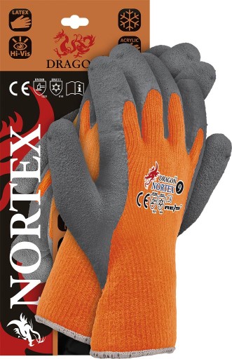 NORTEX zateplené, potiahnuté pracovné rukavice, veľkosť 9