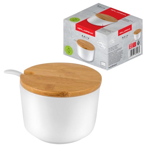 Porcelánová cukornička s lyžičkou Florina Adria 10 cm