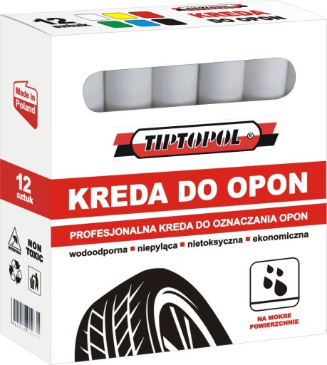 VODEODOLNÁ KRIEDA NA PNEUMATIKY, BIELA 1 KS