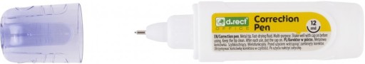 D.Rect rýchloschnúce korektorové pero 12ml x 6 kusov