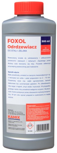 FOXOL RUST REMOVER 500ml na oceľ a liatinu Kamix