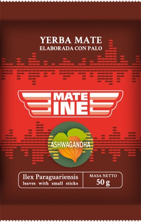 Yerba maté Mateine Ashwagandha + zázvor 50 g VZORKA