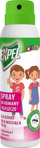 Sprej na KOMÁRE a KLIŠŤATY pre deti Expel Kids od 6 mesiacov - 90ml