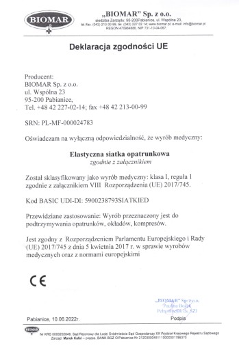 Elastická sieťovina, veľkosť 6, 100 cm