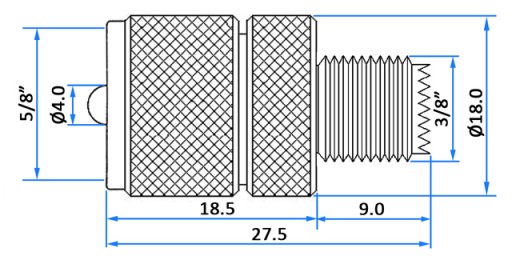 RF adaptér UHF/UC1/wt-miniUHF/gn 50Ohm