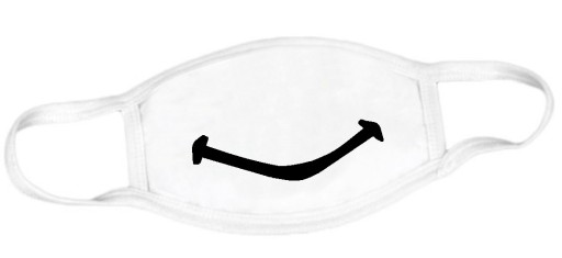 Cyklistická maska na tvár Smile Smile biela