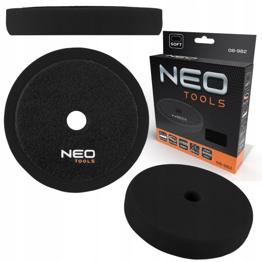 NEO TOOLS LEŠTIACA PODLOŽKA 150 X 150 MM X 25 MM MÄKKÁ HUBKA ČIERNA 08-982