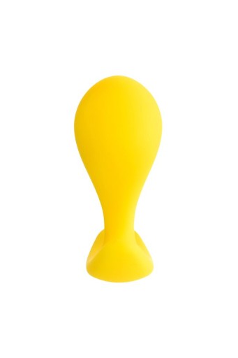 Mini análny kolík dobre pasuje na silikón pre začiatočníkov 5,5 cm žltý