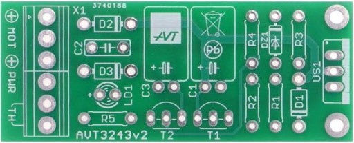 Analógový regulátor otáčok ventilátora, AVT3243 PCB