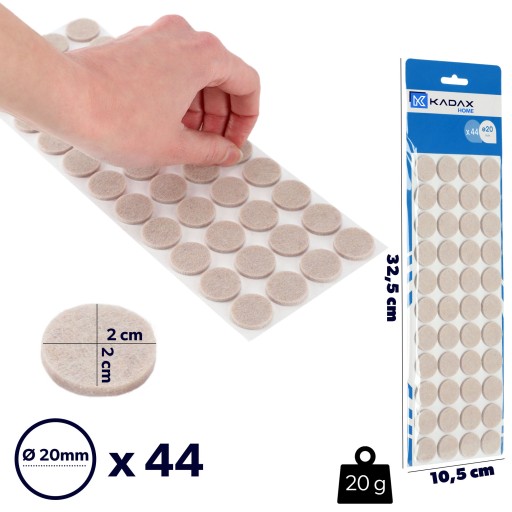 44x PLSTENÉ PODLOŽKY PRE NÁBYTkové STOLIČKY, SAMOLEPIACI SET SILNÝ
