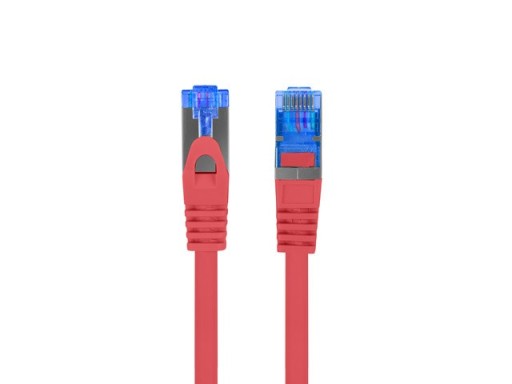 Patchcord - Ethernet sieťový kábel 0,5m cat.6A S/FTP, červený, Lanberg