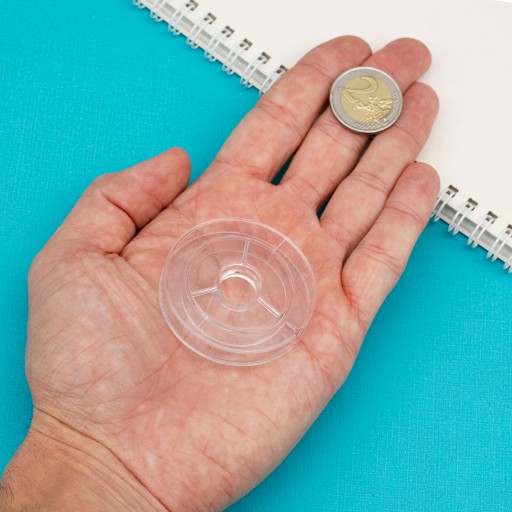 Plastová cievka, bezfarebná, 50x10mm, vnútorný priemer: 36mm, 10ks